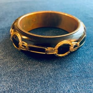 Vintage Lucite Bracelet with Encased Gold Chain